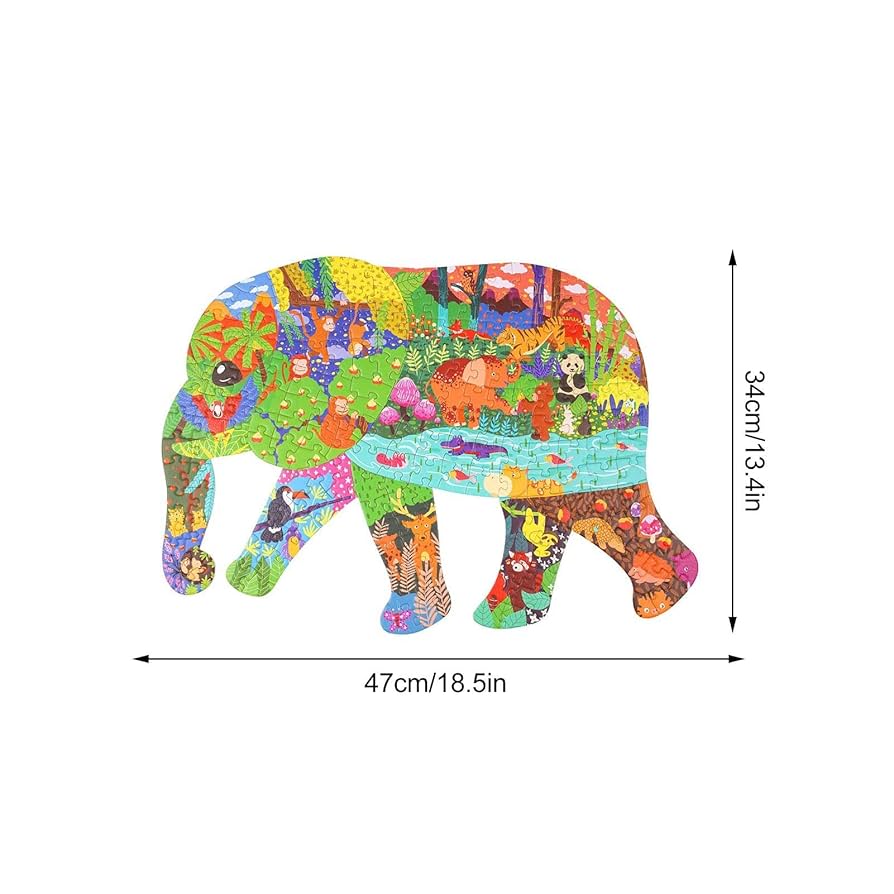 ✨パズルページ✨ Amazon.co.jp: 13 x18.5ジグソーパズル-200ピースの動物型フロア